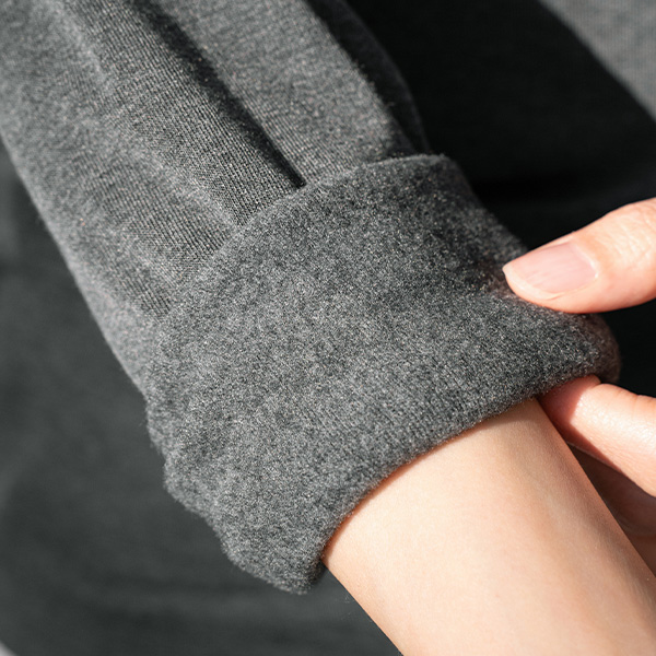 [valyou] Basic Span half-turtleneck fleece lined T-shirt