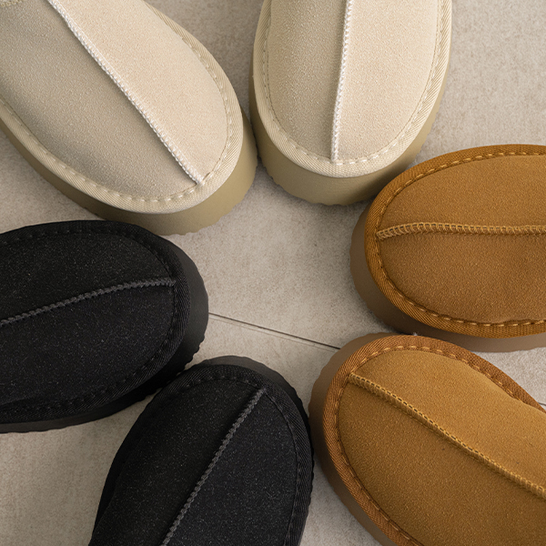 Ethnic Platform shoes Fur Blopper