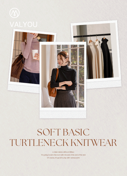 [valyou] Soft Basic Turtleneck Knitwear Korea