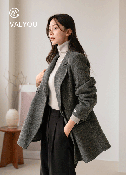 [valyou] 헤링본 테일러 핸드메이드 Wool Coat Korea