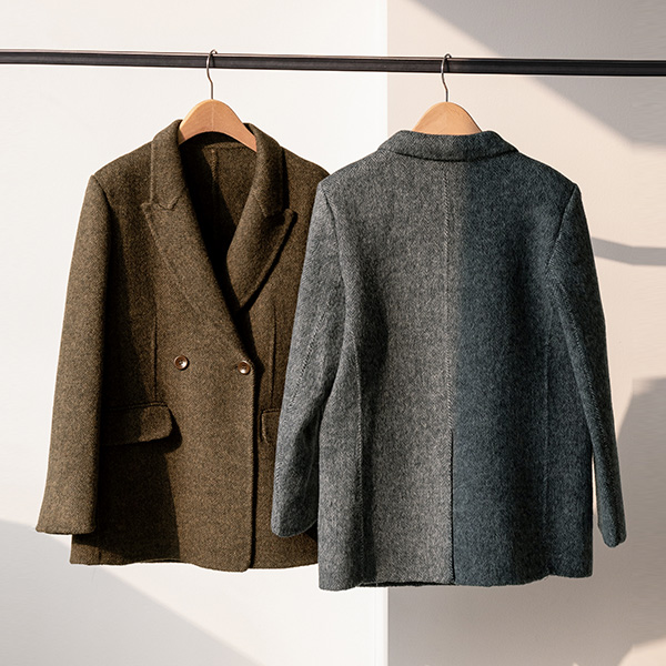 [valyou] 헤링본 테일러 핸드메이드 Wool Coat