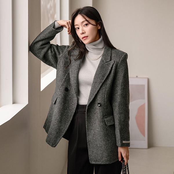 [valyou] 헤링본 테일러 핸드메이드 Wool Coat