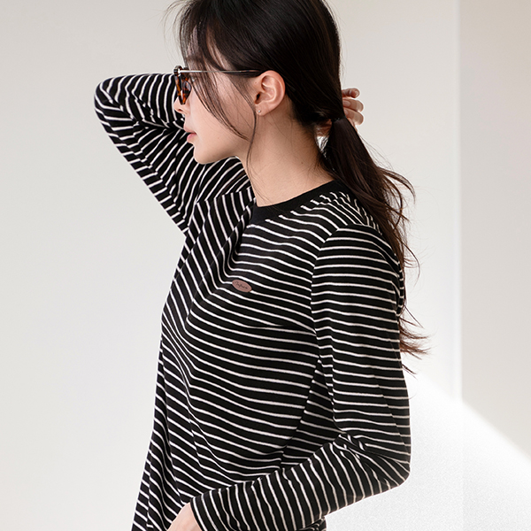 Soft horizontal striped T-shirt