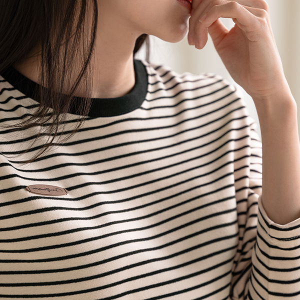 Soft horizontal striped T-shirt
