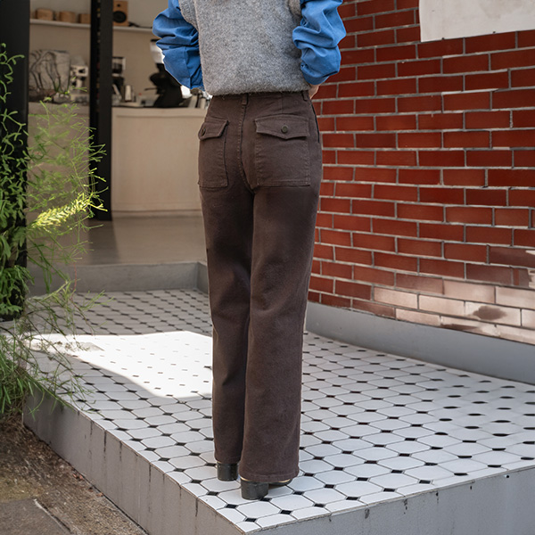 Back Pocket Chewy Span Wide fleece lined Pants