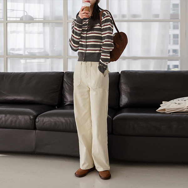 Back Pocket Chewy Span Wide fleece lined Pants