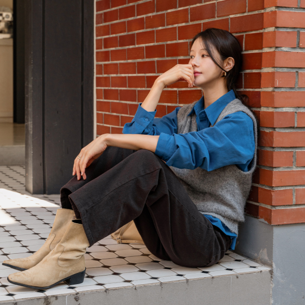Fleece lined Lettering Basic Shirt