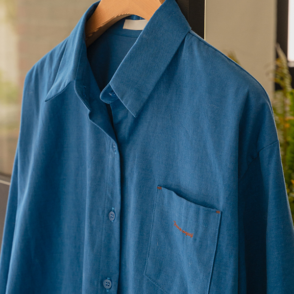 Fleece lined Lettering Basic Shirt