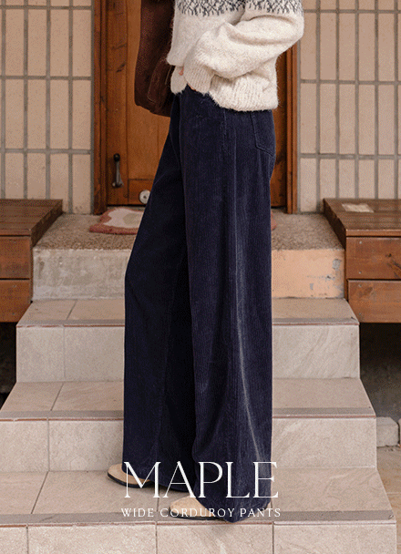 Maple Wide Corduroy Pants Korea