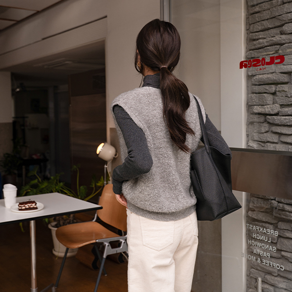 Snow Wool Knitwear Vest Set