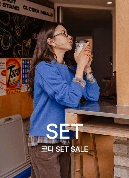 [코디set] 비비드 nagrang 패치니트+레더패치 fleece lined Check Shirt Korea