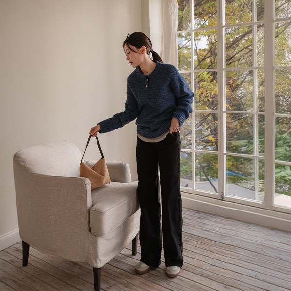 Long Span Fleece lined Wide Cotton Pants