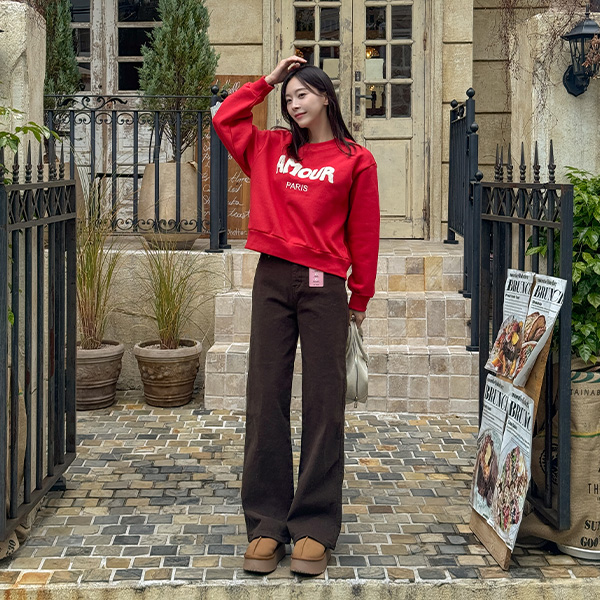 Long Span Fleece lined Wide Cotton Pants