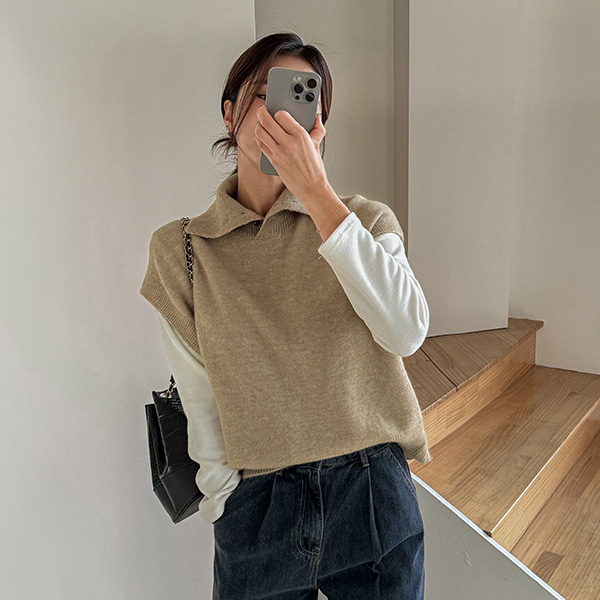 Suji Collar Knitwear Vest