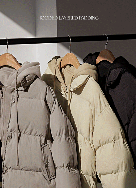Hood layered Padding Korea