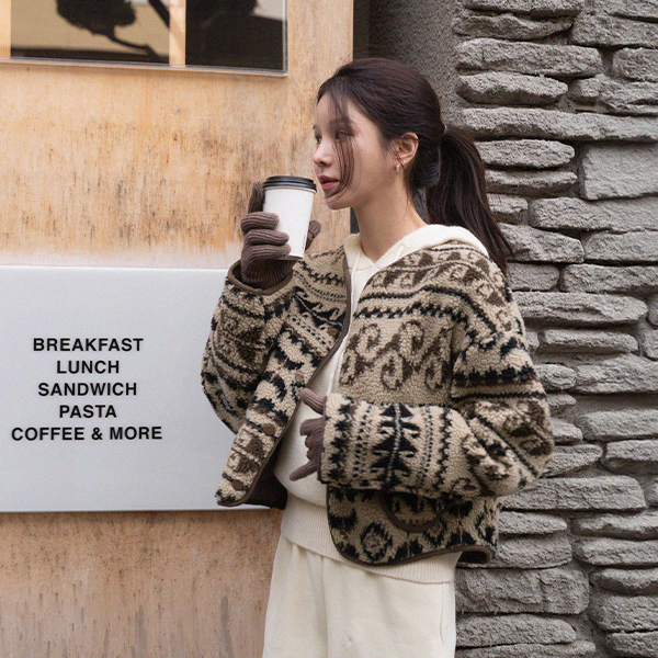 Ethnic Teddy Fleece Jumper