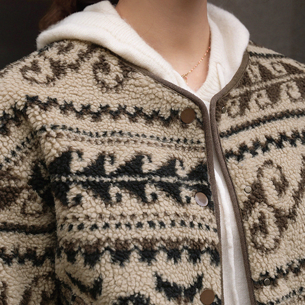 Ethnic Teddy Fleece Jumper