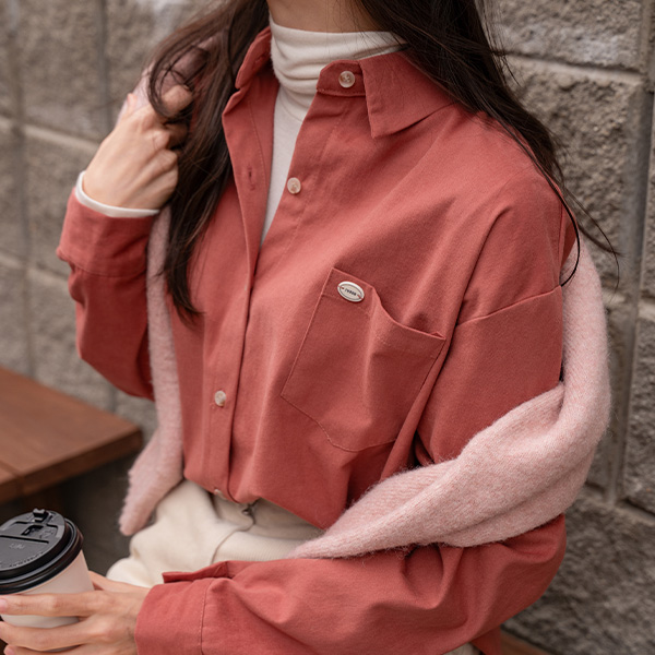 [valyou] Hazel Peach Pocket Shirt