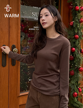 Basic Round Span fleece lined T-shirt Korea