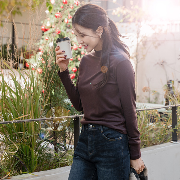 [valyou] fleece lined 패치 투타입 T-shirt