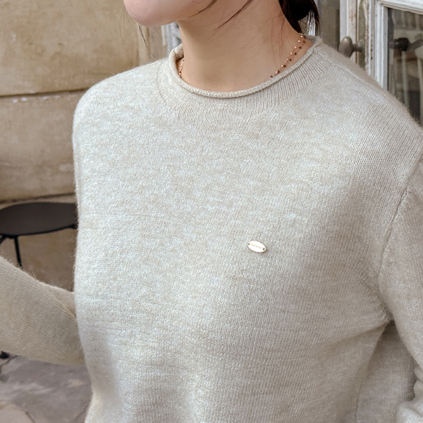 써니 pendant Round Knitwear