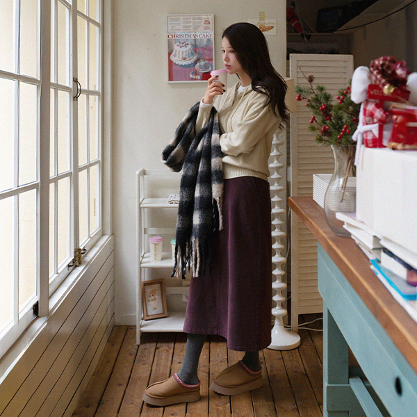 네오 버튼 Hood Knitwear