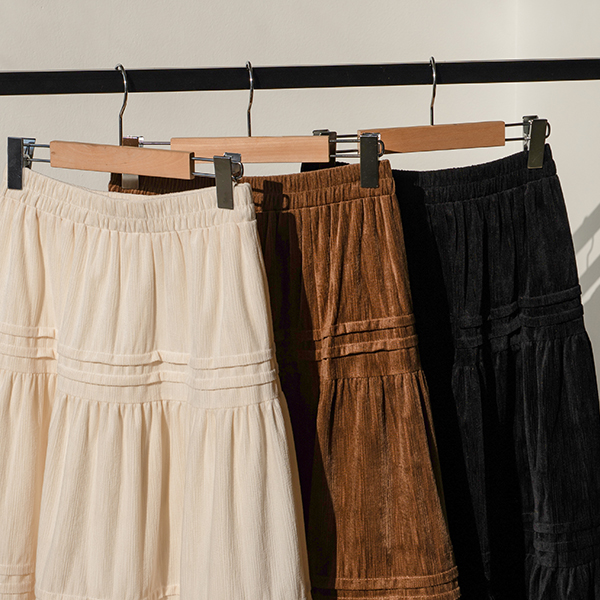 Romantic Velvet Banding Skirt