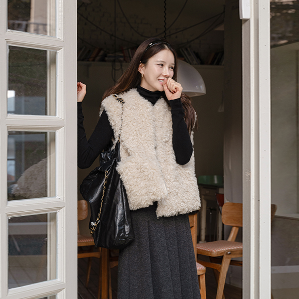 Ellie Wool Fur Vest