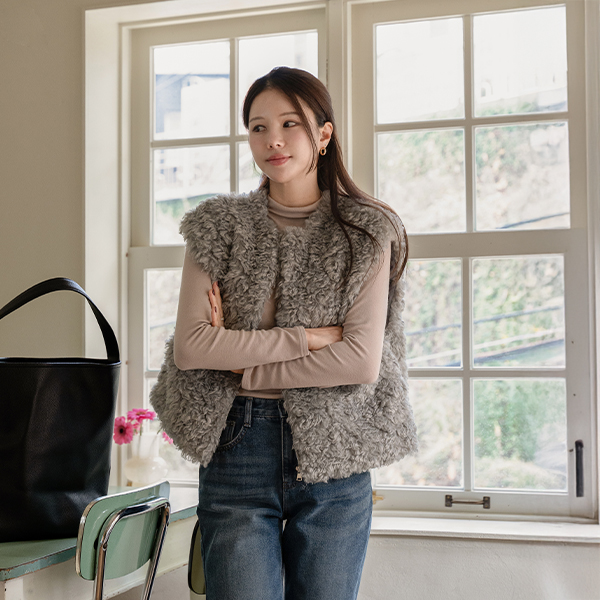 Ellie Wool Fur Vest