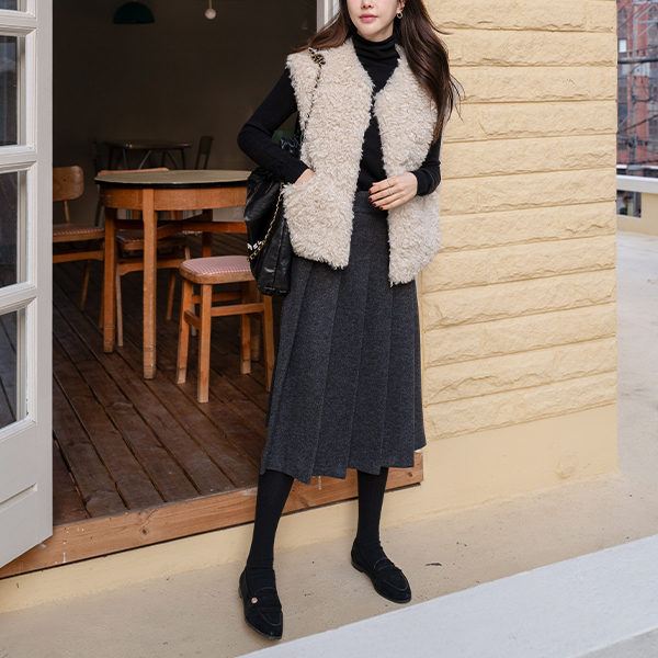 Ellie Wool Fur Vest