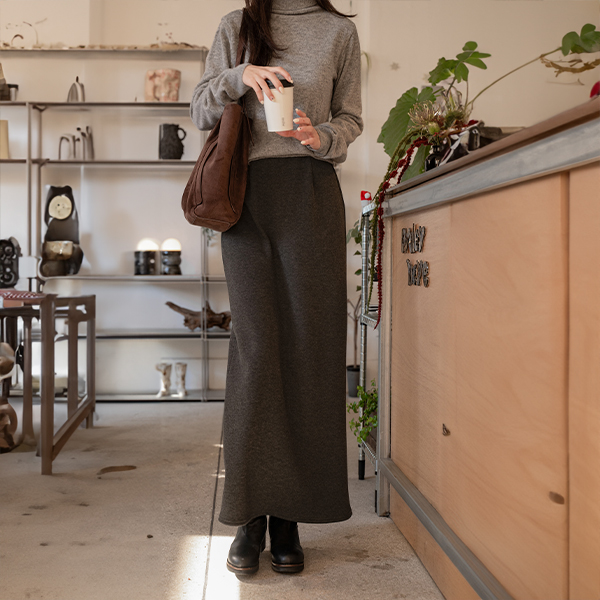 밀리 보송 히든밴딩 fleece lined Skirt