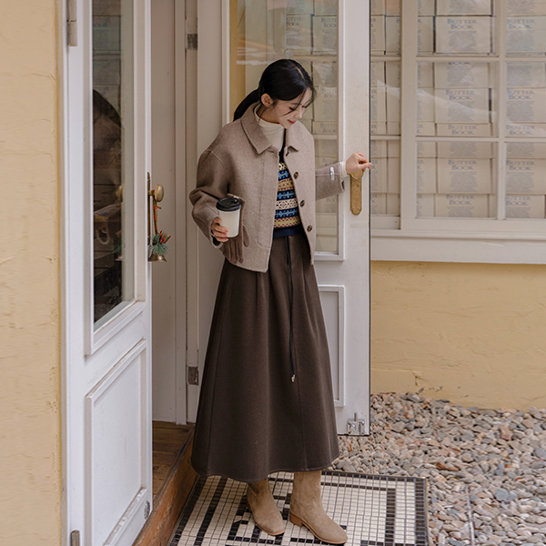 아일 Wool Nordic Knit Vest