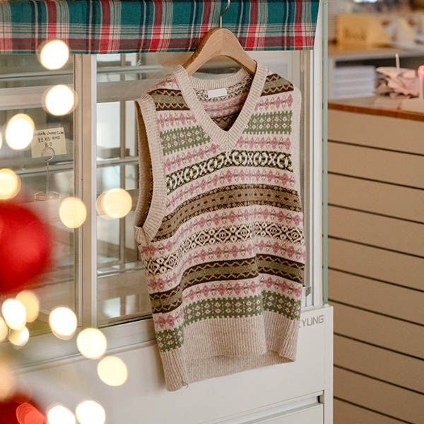 아일 Wool Nordic Knit Vest