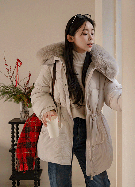 루나 카라퍼 string Padding Jumper Korea