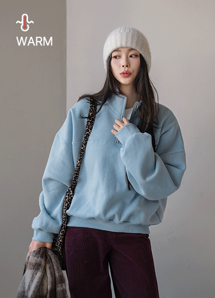 모먼트 양기모 반집업 sweatshirt Korea