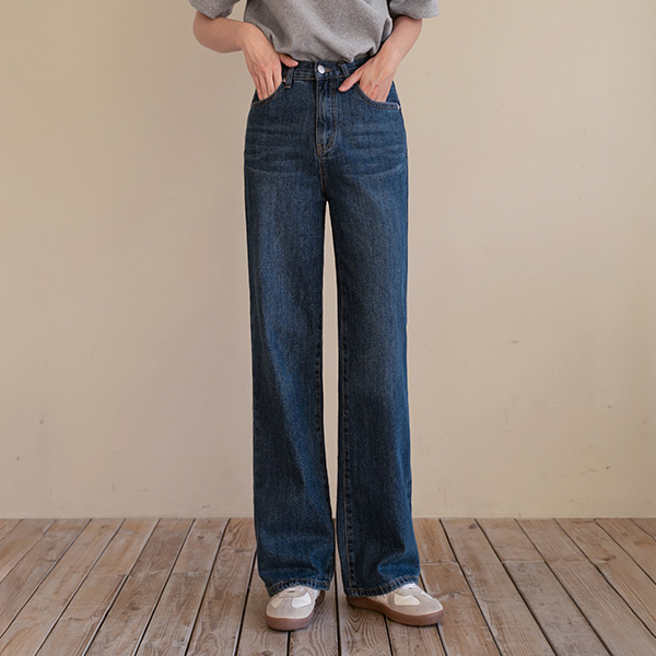 [Special Sale] K-Wide Wide fleece lined Denim Pants