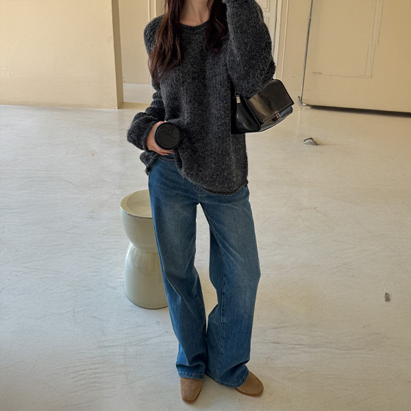 Noi Raglan Loose Fit Wool Knitwear