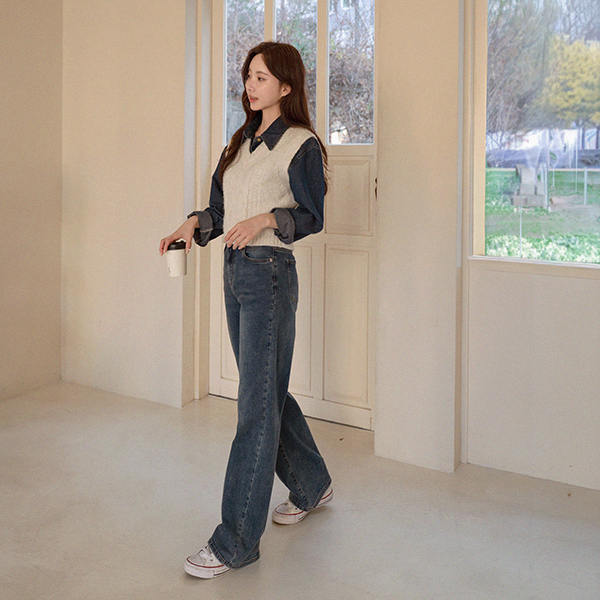 Fisher Wool V Knitwear Vest