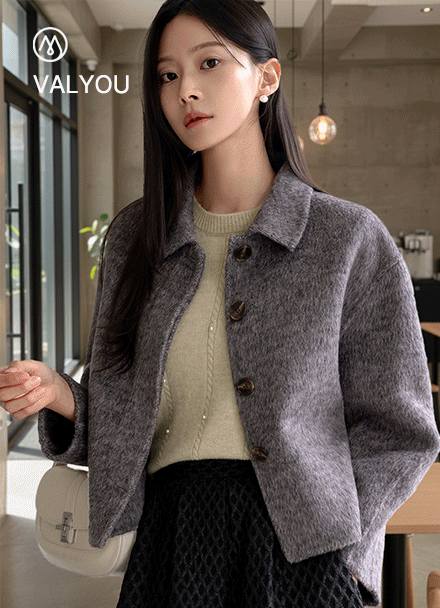 [valyou] Heidi Handmade Wool Half Coat Korea