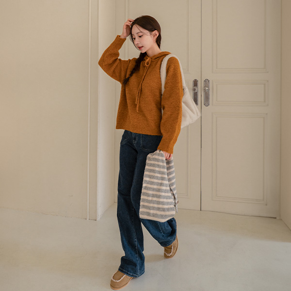 Play Color Wool Hood Knitwear