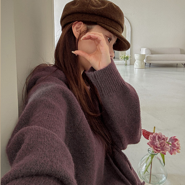 Play Color Wool Hood Knitwear