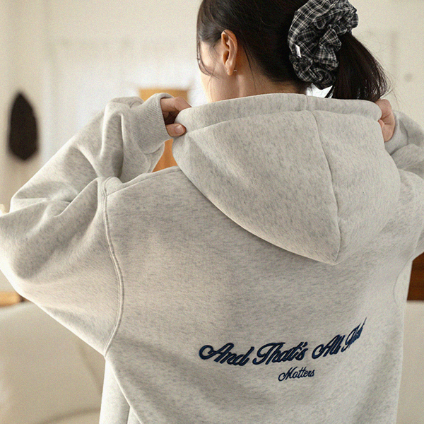 앤더 레터링 웜기모 Hoodies zip up