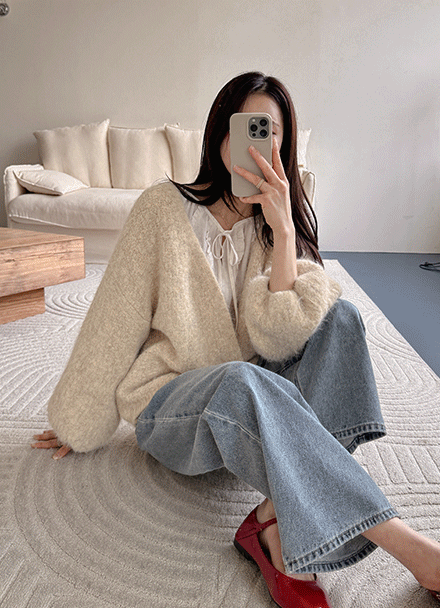 By Wool Balloon Cardigan Korea