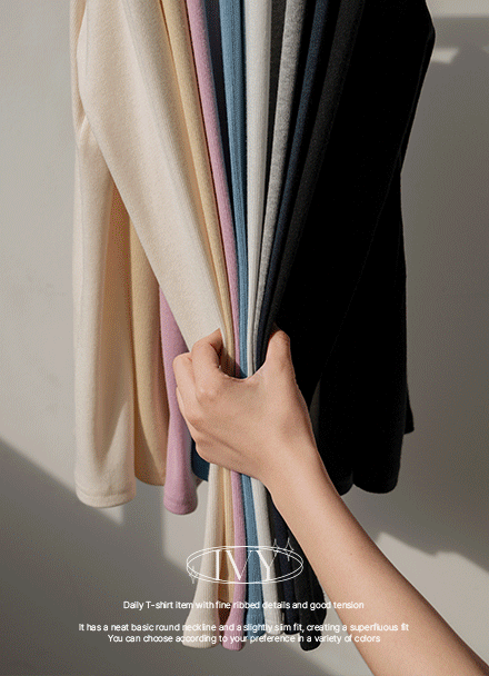 Ivy Corrugated Round T-shirt Korea