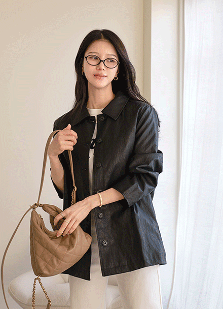 Milan Leather Belt Jacket Korea