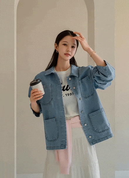 Base Pocket Denim Jacket Korea