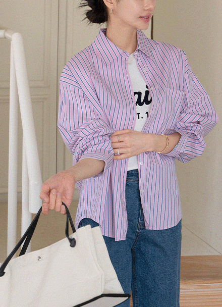 Sugar Colorful Stripe Shirt Korea