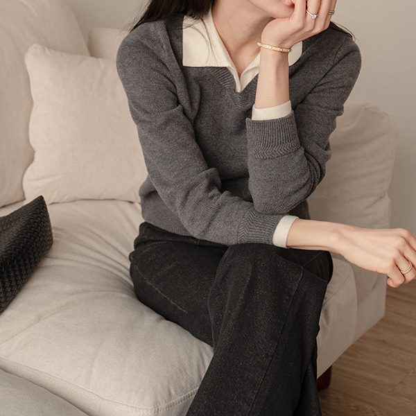 Of Bay Collar Knitwear