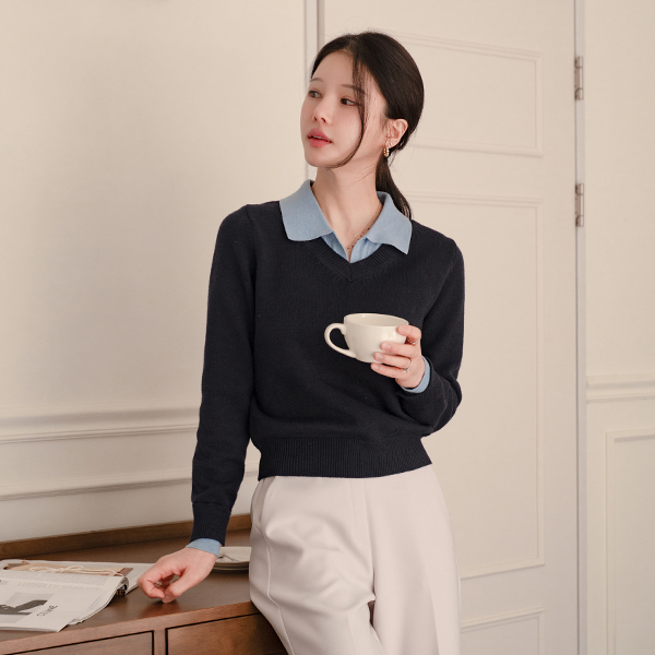 Of Bay Collar Knitwear