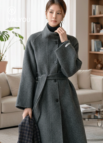 [valyou] 웨이 Wool 핸드메이드 Long Coat Korea